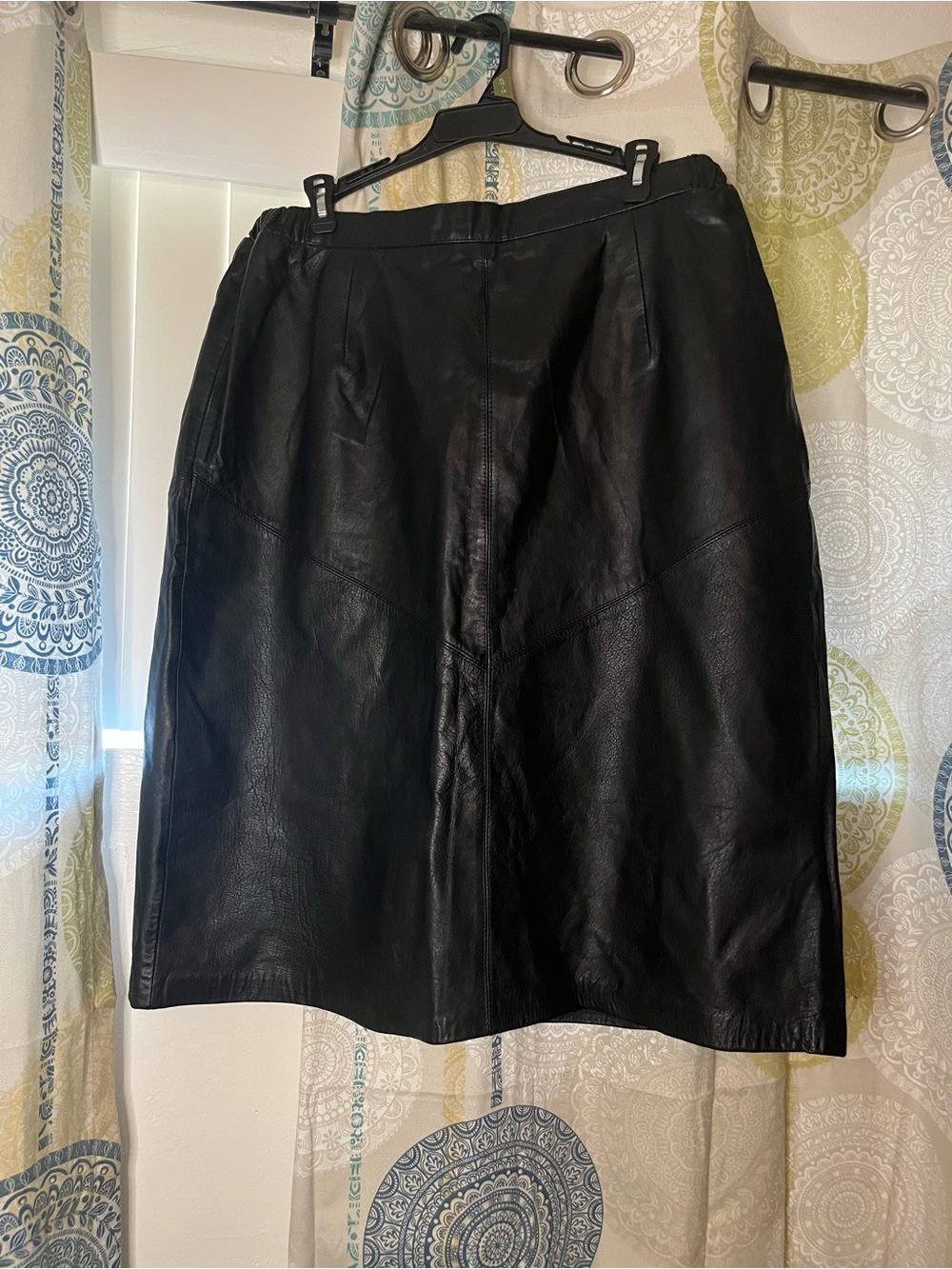 Black Leather Pencil Skirt